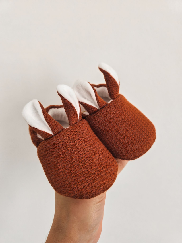 Chaussons Lapinou - Gaufré Terracotta