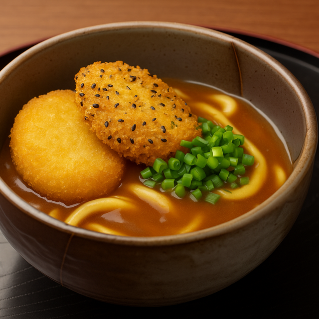 Curry Udon with Croquette Duo
