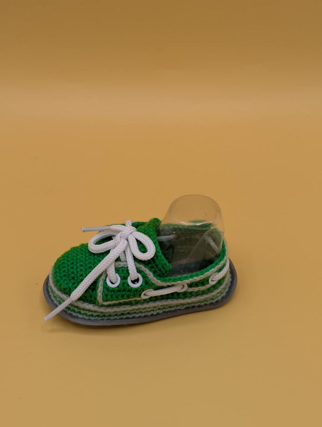 Chaussures bébé crochet Ville personnalisées | Mailles et Brillants