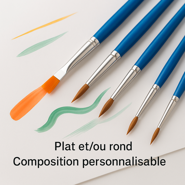 Pinceaux pour loisirs créatifs – choix du modèle/format dans le menu déroulant