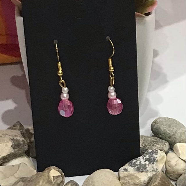 Pink Mixed Dangling Earrings - PDE29