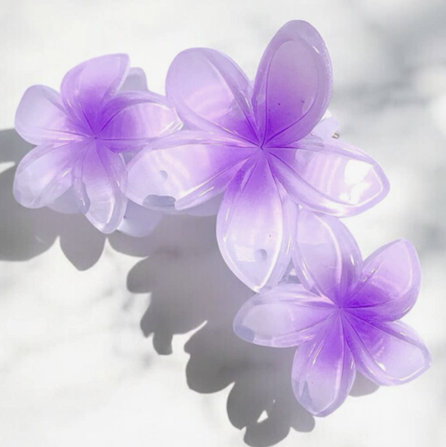 Haarklemme 3er Blüte lila