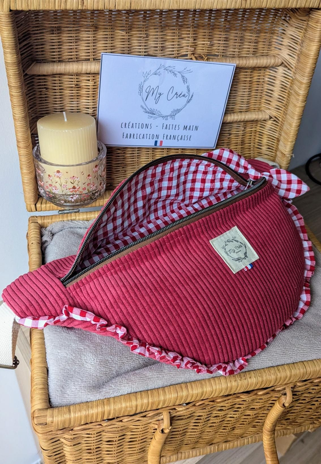 Sac banane velours 