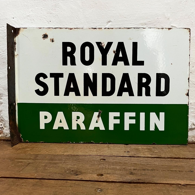 Royal Standard Paraffin Double Sided Enamel Sign