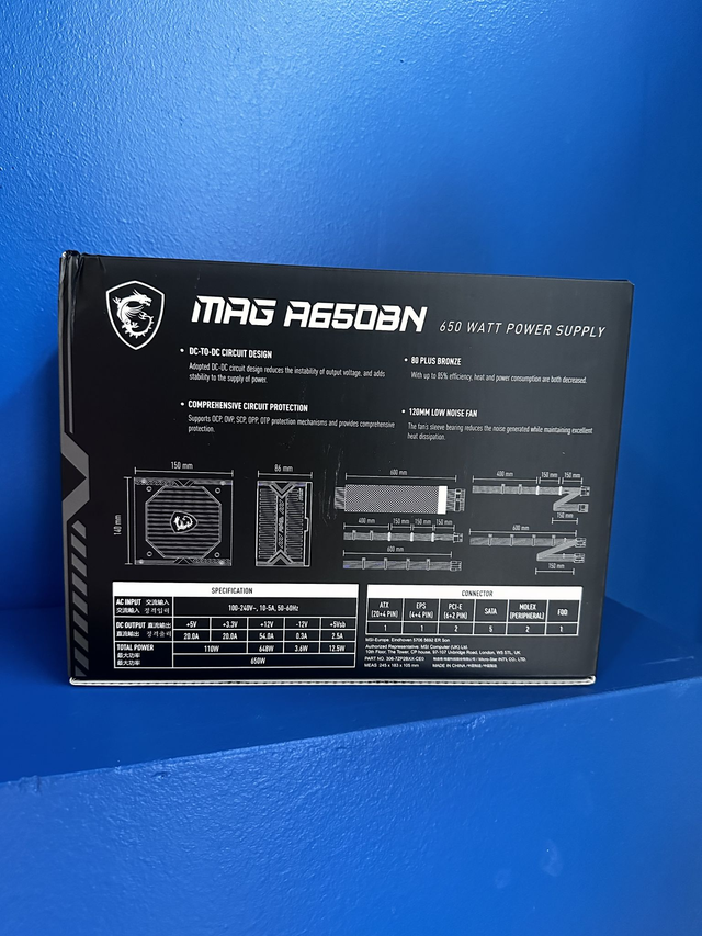 Alimentation MSI MAG A650BN 650W