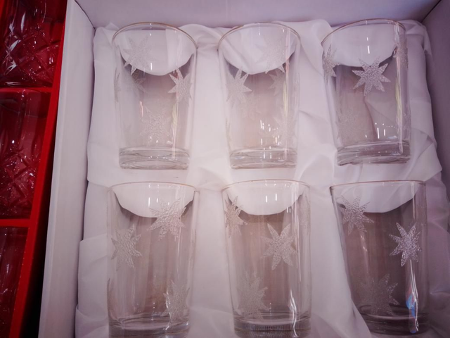 Theeglazen sterretjes 6st