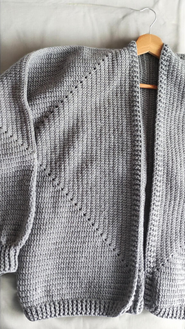 Gray Cardigan Épure 