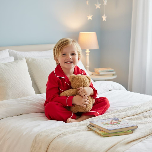 Red Kids Cotton Pyjamas