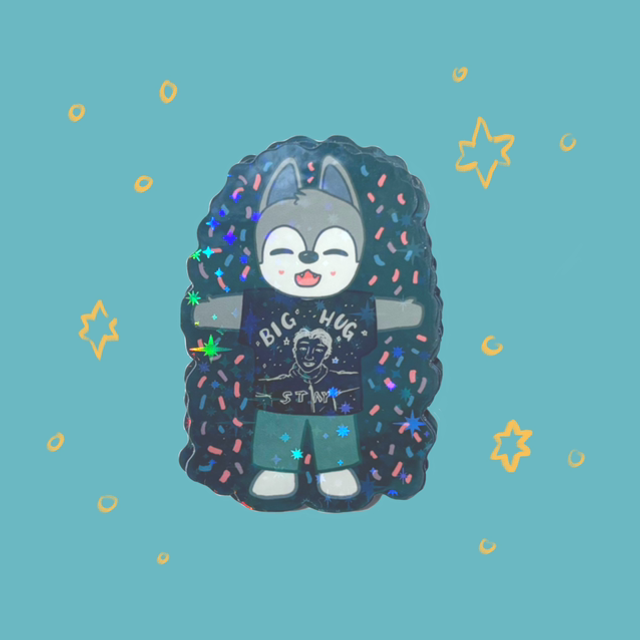 Stray kids Stickers 6CM | Bang Chan Wolfchan ATE