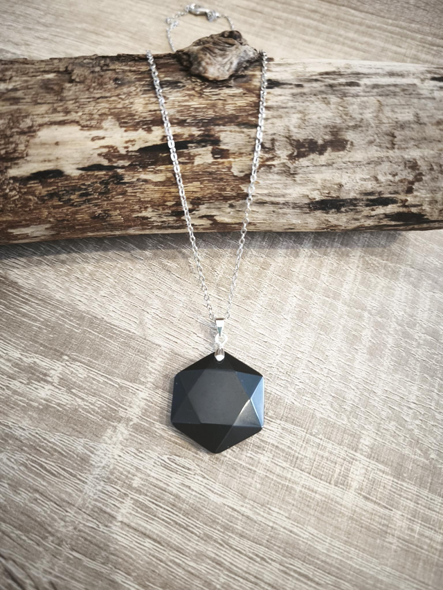 Hexagone Obsidienne noire