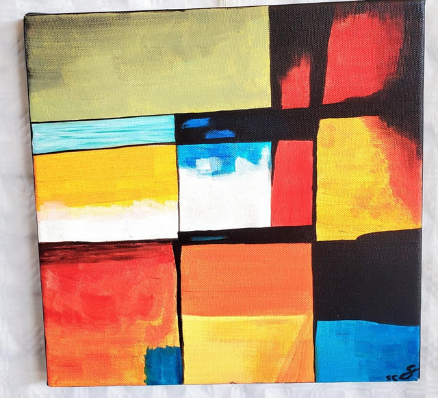 Toile acrylique Carré ou pas