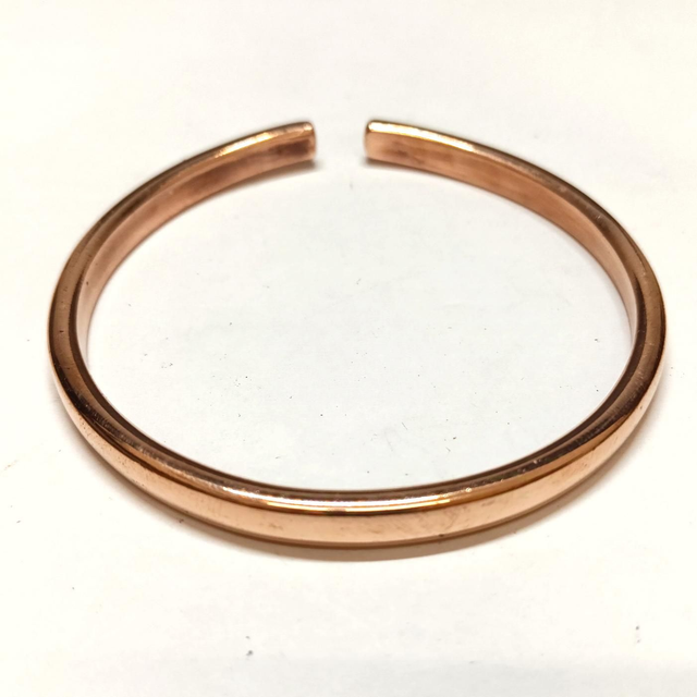Bracelet jonc en cuivre Demi rond plat