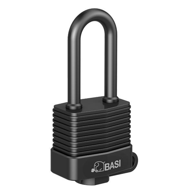 VHS 615WH - Vorhangschloss mit witterungsgeschütztem Stahllamellengehäuse und hohem Bügel