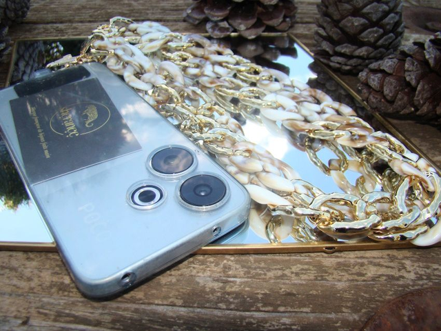 Bijou de téléphone gros maillons en  acrylique Savaana