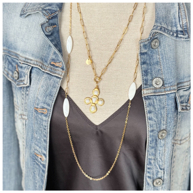 Collier croix blanche (+proposition association)