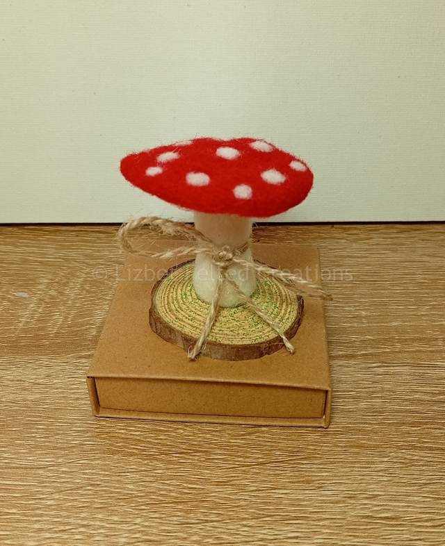 Toadstool decoration, felted toadstool