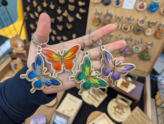 Porte clé Silhouette - Papillon -