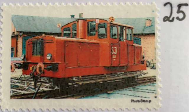 Brevfrimärke 25  -  Lokomotor 