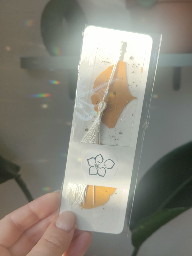 Marque page Ginkgo nacré