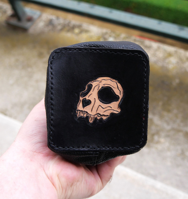 Bourse Gravée Crâne de Chat