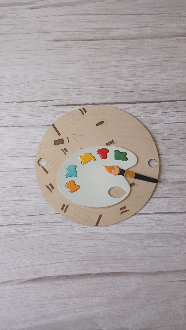 Décor PALETTE de PEINTURE - pour Message CréActif Personnalisé 