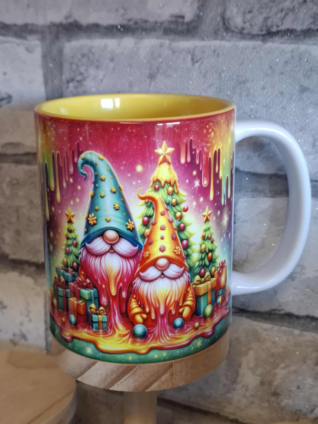 Mug jaune gnome de noel