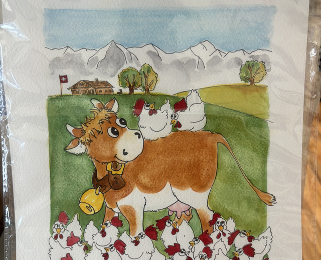 Kunst Bild ohne Rahmen Flentje 26x32cm 