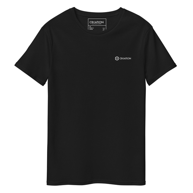 Tshirt ricamata da uomo in cotone premium black