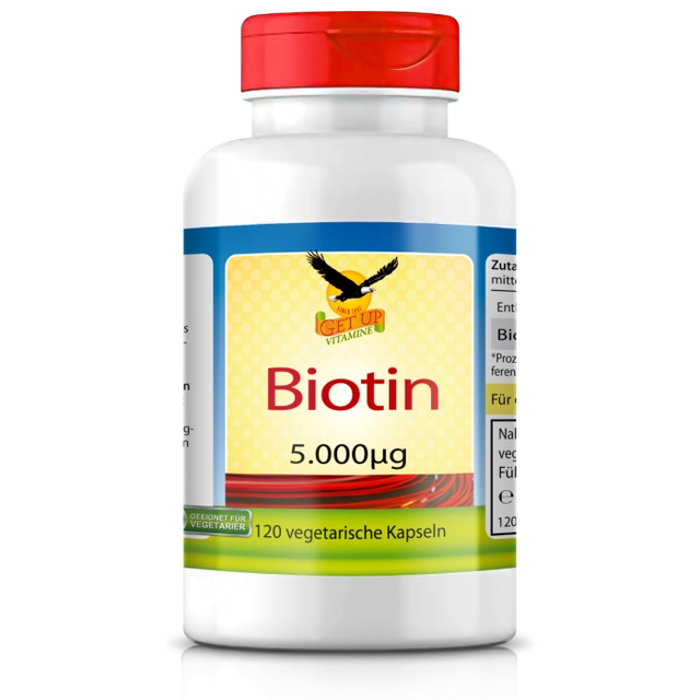 Get UP - Biotin hochdosiert a 5mg, 120 vegetarische Kapseln