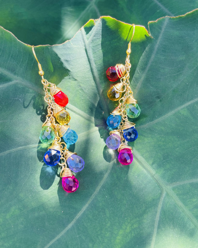 Boucles Gouttes Arc en Ciel