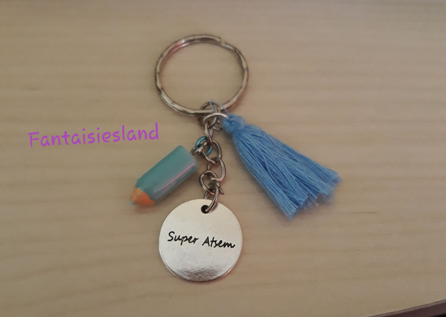 Porte-clés argenté Super ATSEM 