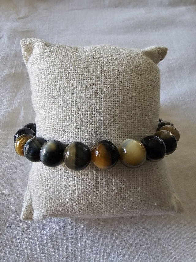 bracelet œil de tigre blanc 10MM