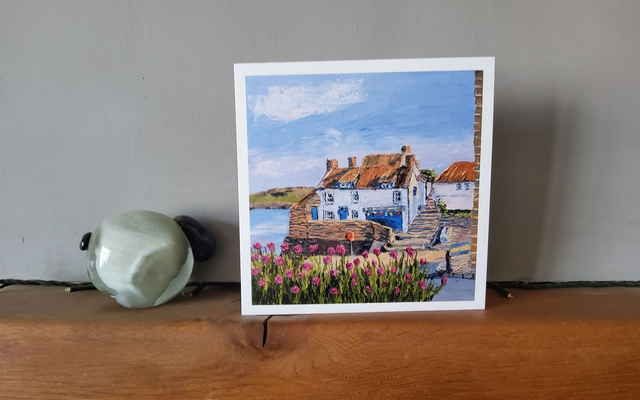 Old Coast Guard Station, Robin Hood's Bay. Art card/ Coaster