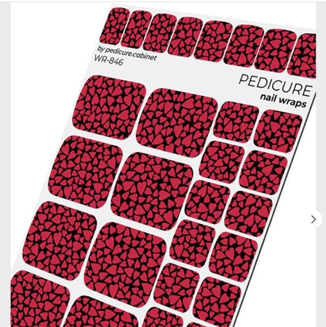 WRAP CŒUR ROUGE FOND NOIR