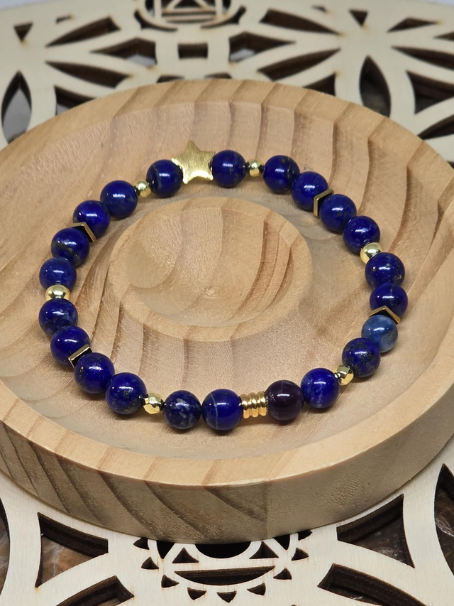 Bracelet Lapis lazuli 0,6 cm