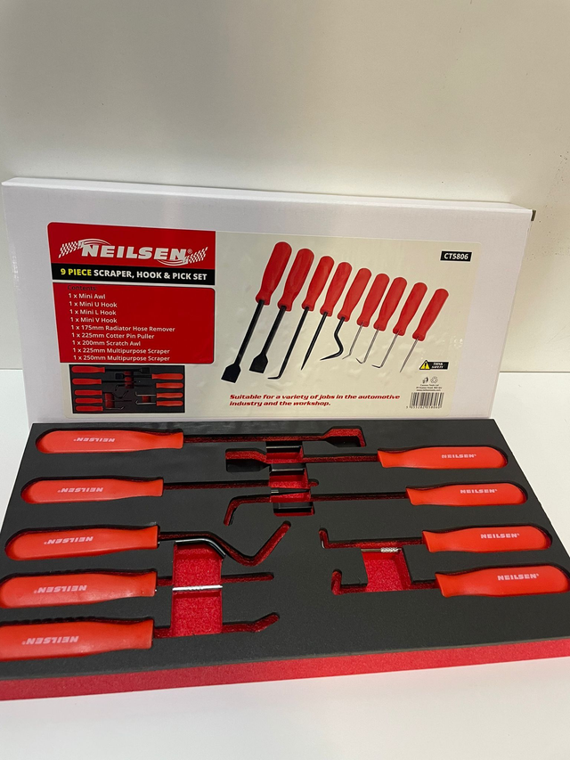 9 piece scraper , hook &amp; pick set
