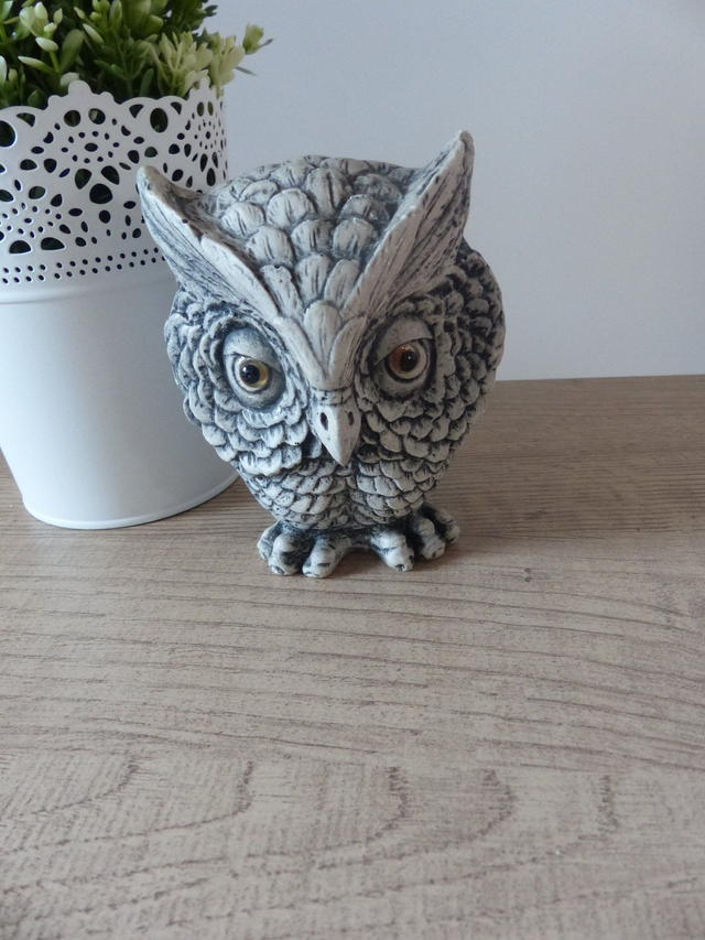 Petite Statuette Chouette Hibou Décoration Jardin Presse Papier Décoration