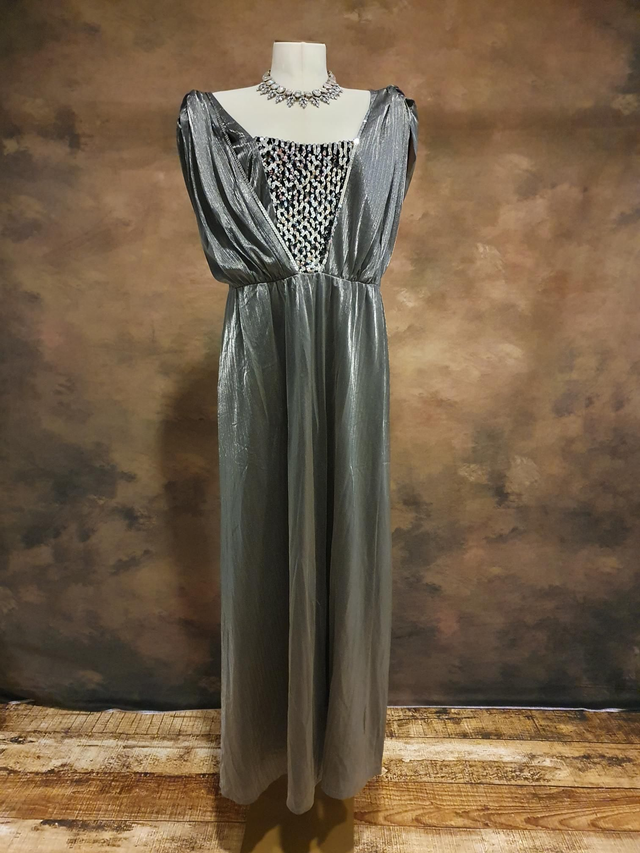 Abendkleid Silber 42