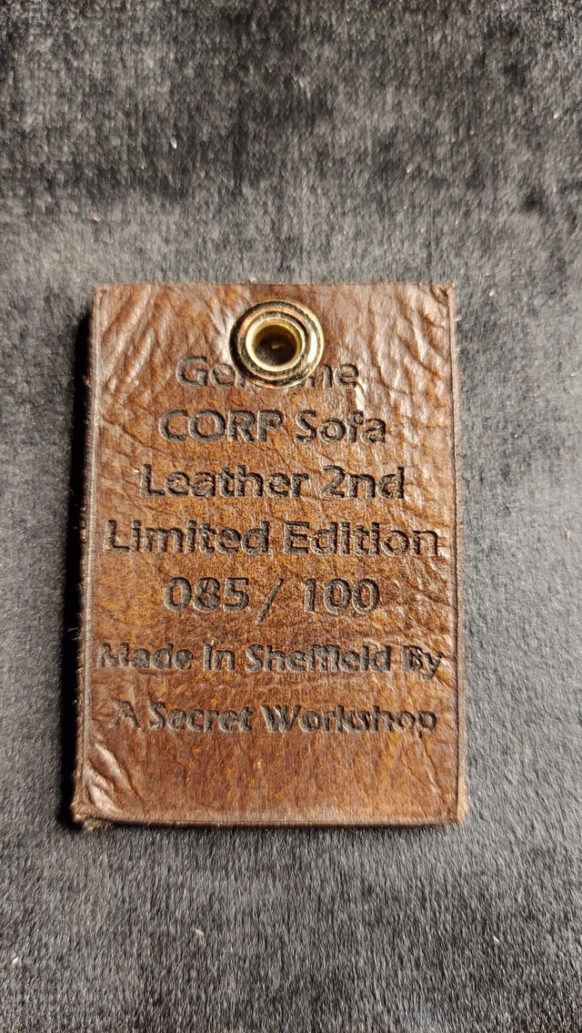085 / 100 2nd Limited Edition Genuine CORP SOFA Leather Keyring 