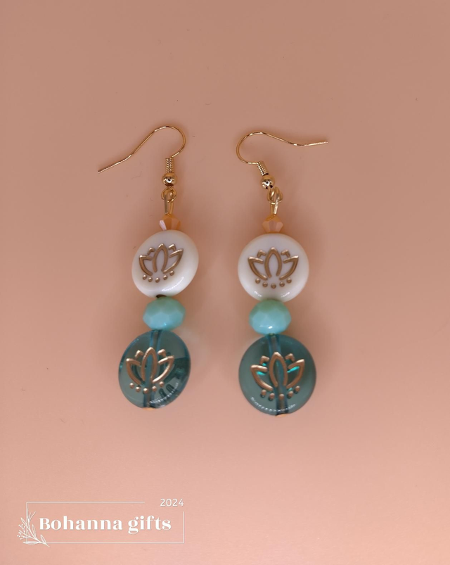 Lotus flower earrings 
