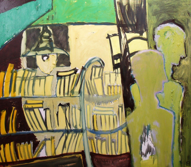 Biblioteka, 130x150 olej płótno