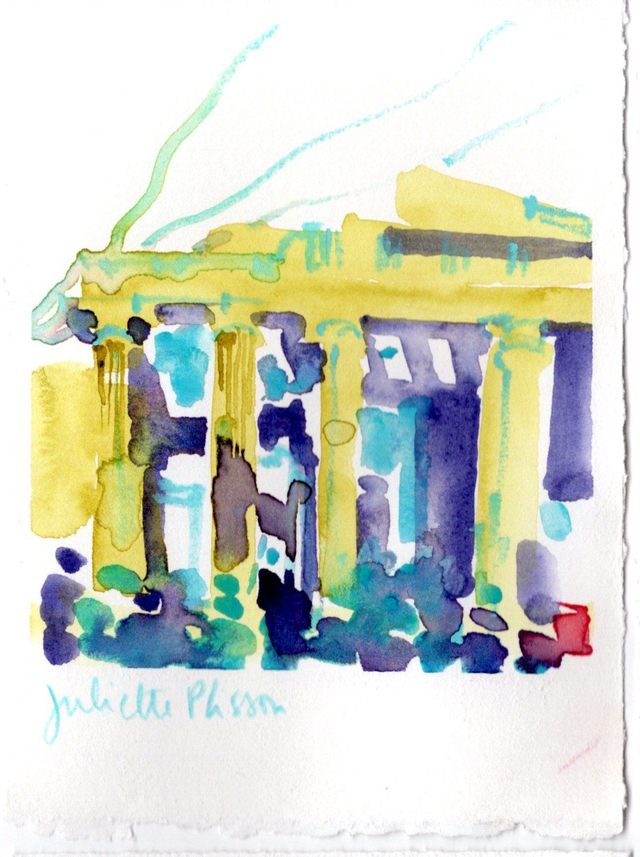 Aquarelle Athènes