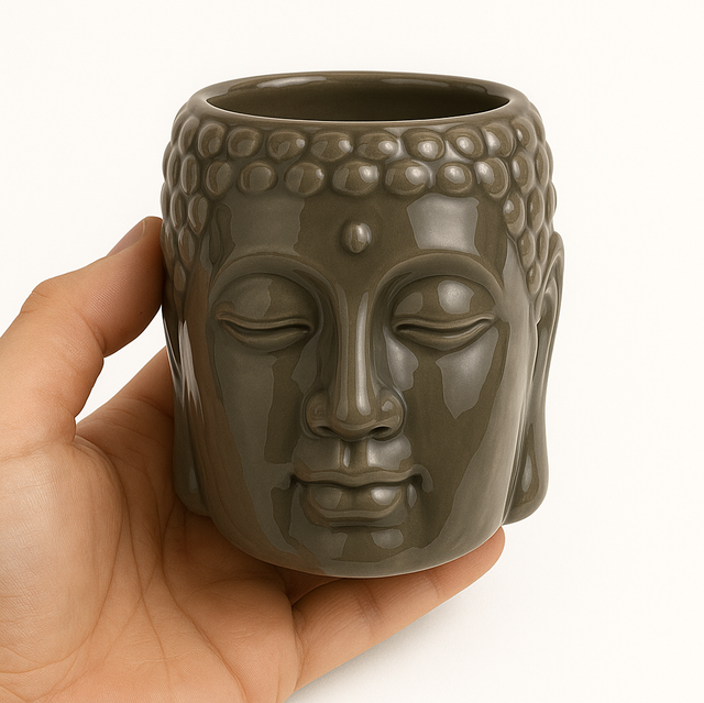 Buddha Wax Burner (Dark Grey/Brown)