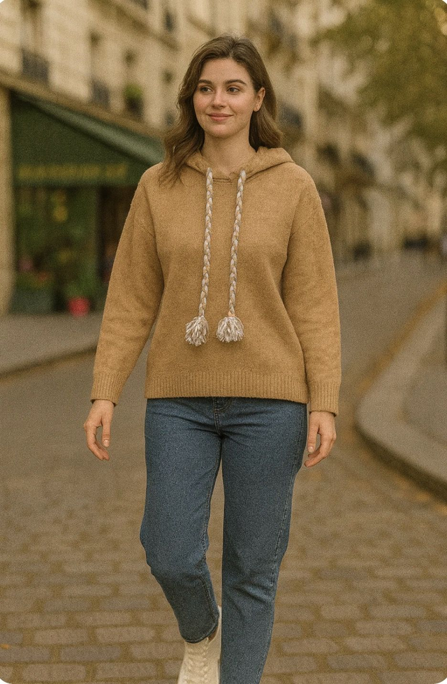 Soft Touch Tassle Hoodie - KM