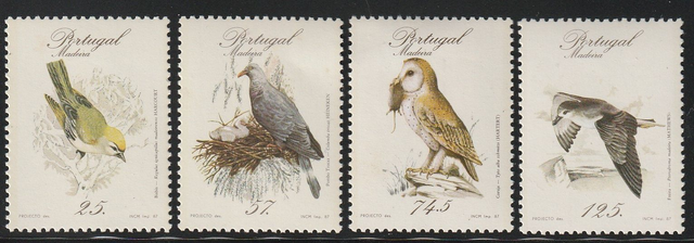 Madeira 1987 Birds Set MNH