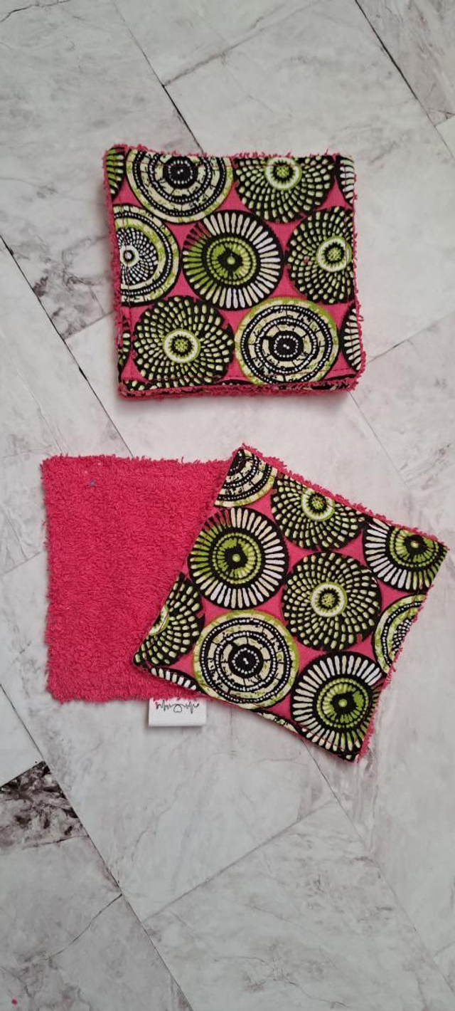 Lingettes x5 rond rose