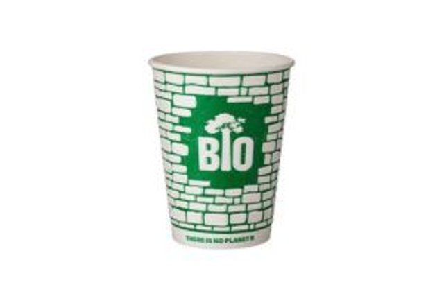 1 pallet of Double Wall Waterbased Paper Cups Ripple Green City Design 12oz 500pk - 20 Boxes 