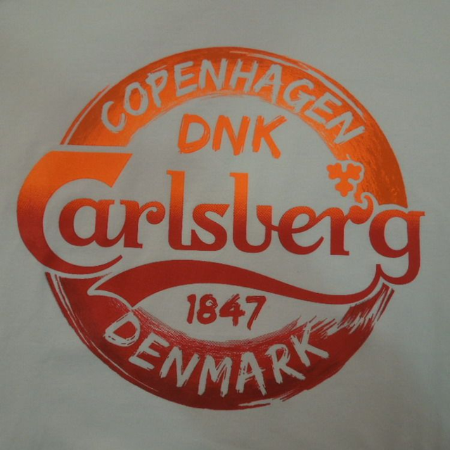 158TSHIRTC - Carlsberg T-shirt mezza manica evidenziatore vintage
