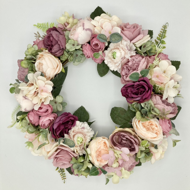 L-01 Faux Flower Wreath