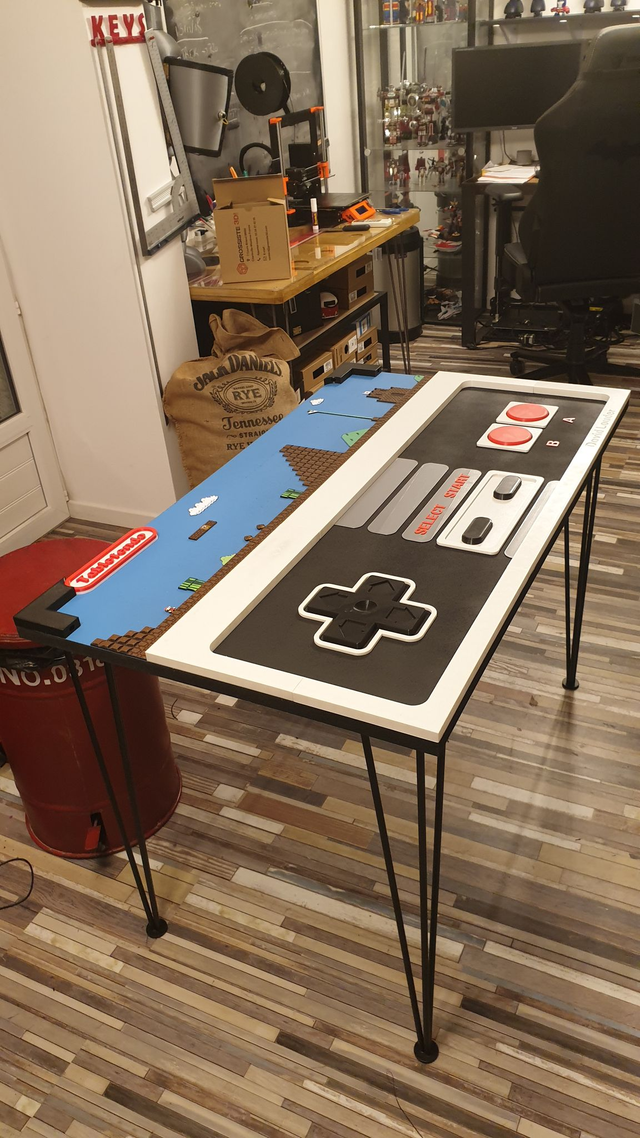 Bureau rétro gaming fait main – Design unique